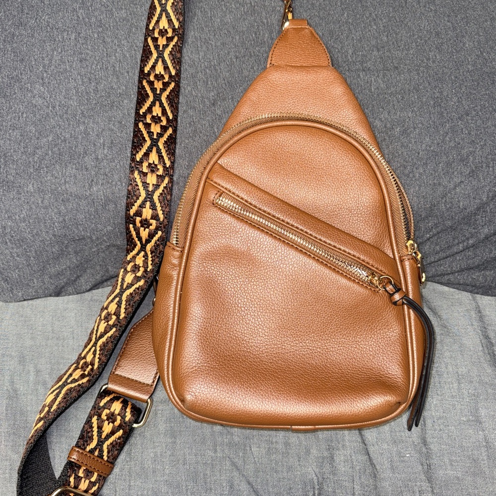 Brown Leather Sling Bag
